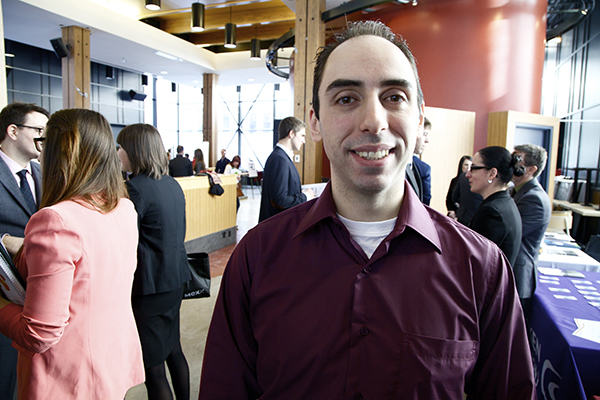François Tremblay est étudiant en deuxième année, il participe à la course aux stages.
